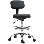 Ergonomi&scaron;kas biuro kėdė, auk&scaron;čio reguliavimas, su kojų žiedu, juoda, dreh, ofisui