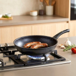 Keptuvė granitinė BASIC LINE 28 cm juoda 3 l Orion