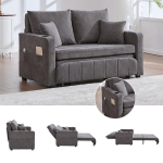 I&scaron;traukiamas sofa-lova, audinys, USB, 280kg, 139x83x58cm