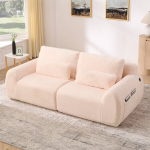 2 vietų sofa, USB įkrovimas, ki&scaron;enė, rožinė, atsistato 72 val., 1 vnt