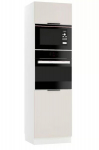 Pastatoma auk&scaron;ta virtuvės spintelė Stolkar Sonja D60PK MV/2133 P/L, smėlio/baltos spalvos