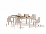 7-ių dalių lauko baldų komplektas Tiberina Bistrot/Tevere stalas 147-211 cm, Corda