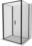 Mexen Exo-3S trijų sienų 90 x 120 cm du&scaron;o kabina, permatoma, juoda - 816-090-120-70-00-3S