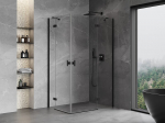 Mexen Mist-H Duo de&scaron;ro žinčinė de&scaron;inė 90 x 95 cm, skaidri, juoda - 8A5-090L-095P-70-00