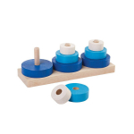 Piramidė PlanToys Trio Stacking