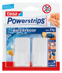 Tesa kabliukai PowerStrips Waterproof Wave balti 2vnt.