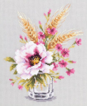 Siuvinėjimo rinkinys Magic Needle "Poppy and Maiden Pinks" 100-015
