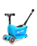 Vaiki&scaron;kas paspirtukas Micro Mini2go Deluxe Plus, mėlynas