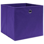vidaXL Daiktadėžės, 4vnt., violetinės, 28x28x28cm, neaustinis audinys, Violetinė