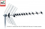 TV Antena ISKRA DTX-48 FLT7 Silver