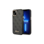 Guess iPhone 14 6,1 GUHCP14SHG4SHK black HC PC/TPU 4G PU Metal Outline Script