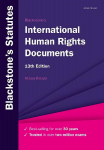 Blackstone's International Human Rights Documents 13th Revised edition