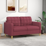 Dvivietė sofa vidaXL, 140cm, raudona