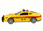 Pagalbos automobilis su efektais Lean Toys, geltonas