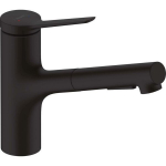 Plautuvės mai&scaron;ytuvas su i&scaron;traukiama žarna Hansgrohe Zesis M33, 74800670, juodas matinis