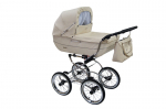 Retro stiliaus vežimėlis su automobiline kedute Renee Baby Fashion, Beige