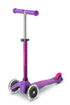 Triratis paspirtukas Micro Mini Deluxe LED Purple Pink, violetinis