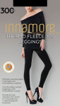 Tamprės moterims Innamore Thermo Fleece Leginggs, juodos, 300 DEN