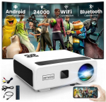 Projektorius LED projektorius WiFi 2.4/GHz Android TV Full HD 4K 24000lm 800 ansi 4D Bluetooth 2xHDMI 2xUSB Zenwire e660h