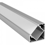 Kampinis profilis LED juostelėms, 1m x 19mm x 19mm, 2 vnt.