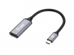 USB Type-C į HDMI adapteris 15cm, Juoda/Pilka