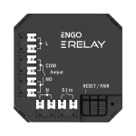 Engo ERELAY Zigbee 1 kanalo 12A relė NO-COM, Juoda