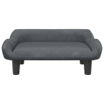 Vaiki&scaron;ka sofa, tamsiai pilkos spalvos, 70x40x24cm, aksomas