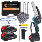 Akumuliatorinis grandininis genėjimo pjūklas Durabuild 220V
