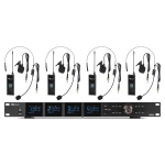 PD524B UHF belaidžio mikrofono rinkinys su 4 korpusiniais mikrofonais