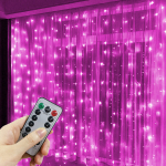 (6 x 2 MPink) 3M 4M 6M USB užuolaidos girlianda &bdquo;Festoon&ldquo; LED lemputė dų lempučių styginiai dų papuo&scaron;alai 2024 m. &scaron;ventiniai vestuvių dekoratyvūs elementai, 6x2MPink