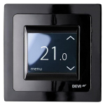 Elektroninis programuojamas termostatas Devi DEVIreg Touch Black