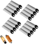 Cooking utensils, baking paper, forms,Stainless Steel Cannoli Tubes Non Stick DIY Cannoli Molds Diagonal Shaped Set of 16,