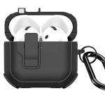 Dux Ducis PECP PC+TPU Apsaugos dėklas su kabliu Apple AirPods 4 Juodas