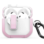 Dux Ducis PECP PC+TPU Apsaugos dėklas su kabliu Apple AirPods 4 Balta Rožinė