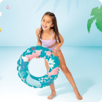 Mėlynos spalvos plaukimo žiedas 61 cm INTEX 59242
