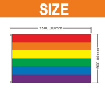 Vėliavos, Rainbow Pride vėliava &ndash; tvirtas poliesteris, 3x5 pėdų, skirtas LGBTQ renginiams,