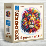 Medinė dėlionė, Mink&scaron;tas liūtas, woodencity, HE 0204-M