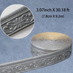 Lipni 3D sienų apdailos juosta 7.8cm x 9.2m, pilka, Pilka