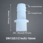 Žarnos jungtis su i&scaron;oriniu sriegiu G1/2 G3/4, G1/2&ndash;16 mm (5/8 colio)
