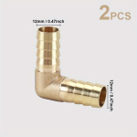 Žalvarinis 90&deg; kampo žarnos sujungimas, 12 mm, Nuo 12 mm iki 12 mm
