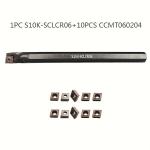 Tekinimo staklių įrankių laikiklis S10K-SCLCR06 su plok&scaron;telėmis, 1PC S10K-SCLCR06+10PCS CCMT