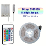 LED juostelė su nuotolinio valdymo pultu, 393,7 colio / 1000 cm