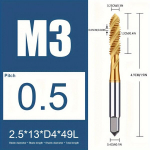 M3 sraigtinis sriegiklis, skirtas nerūdijančiam plienui, 1vnt M3x0,5