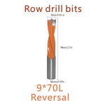 Medienos grąžtas 9x70 mm, oranžinis, su atbuline eiga, Oranžinė 9x70L