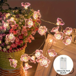 LED vy&scaron;nių žiedų girlianda, 2 m / 6,56 pėd