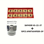 Frezavimo galvutė BAP400R su 10 APMT1604PDER plok&scaron;telių,  1vnt BAP400R 40-22-3T+