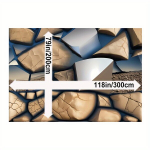 Prabangus geometrinis ka&scaron;myro kilimas, 79 * 118 colių / 200 * 300 cm