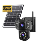 Vaizdo kamera 8MP Full HD dvigubo objektyvo lauko 4G su SIM / WIFI kamera