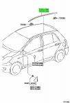 Toyota Yaris 2006 2011 Galinės Durų &Scaron;oninės Apsaugos Mouldingo Rinkinys Originalus 7555152130