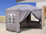 Greitai pastatoma palapinė Quick Star 2 x 3 m, dūminės pilkos spalvos, su 4 &scaron;oninėmis sienelėmis su Easy-velcro sistema, 2 su užtrauktukais